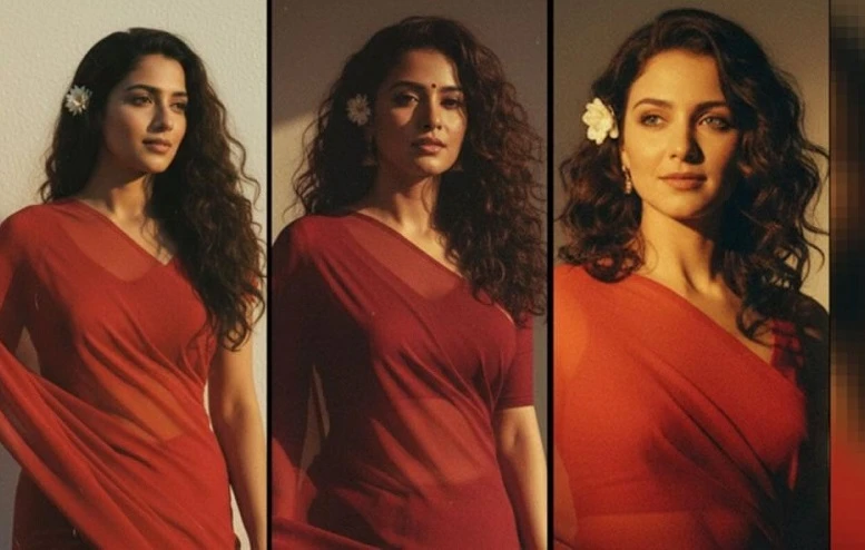 এআই-এর জাদুতে শাড়ি পরা ছবি ভাইরাল