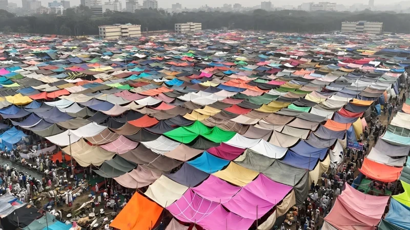 টঙ্গীতে ৫ দিনের জোড় ইজতেমা শুরু শুক্রবার