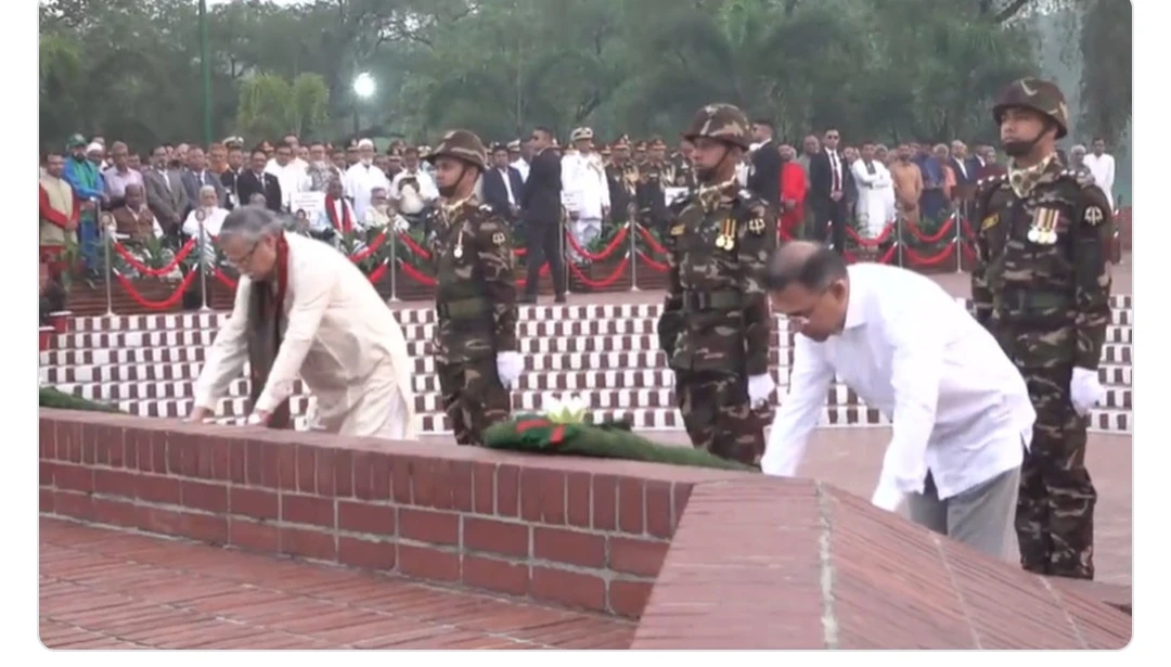 স্বাধীনতা দিবসে জাতীয় স্মৃতিসৌধে রাষ্ট্রপতি ও প্রধানমন্ত্রীর শ্রদ্ধা